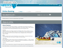 Tablet Screenshot of booking.glacierexplorers.com